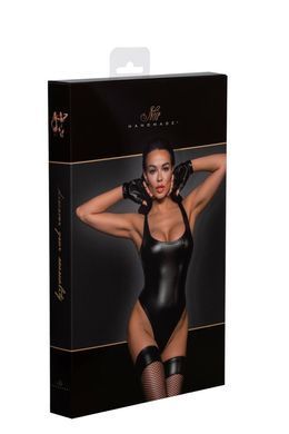 Боді з мокрим ефектом Noir Handmade F244 Powerwetlook body with high cut bottom hem, L SX0163 фото