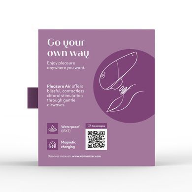 Вакуумний кліторальний стимулятор Womanizer Liberty 2 Purple, 8 режимів, магнітна кришечка SX0523 фото