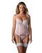 Корсет Obsessive Alissium corset & thong, XS/S, гнучкі кісточки, відкрита спина, стрінги в комплекті SX0600 фото 1