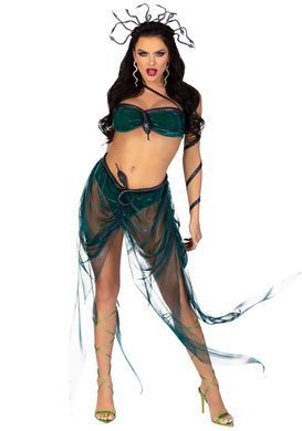 Еротичний костюм Медузи Горгони Leg Avenue Medusa Costume M, топ, спідниця, нарукавники, прикраси SO9213 фото