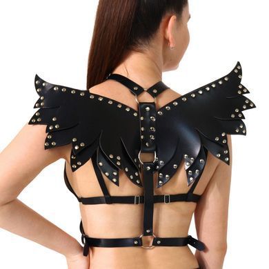 Жіноча портупея Art of Sex - Wings чорна L-2XL, екошкіра SX2250 фото