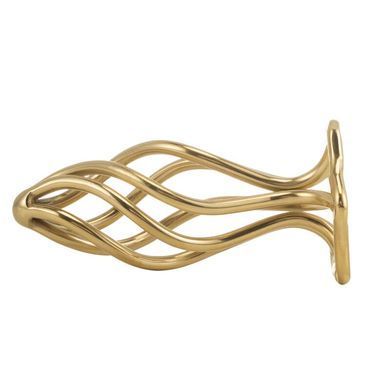 Металева анальна пробка LOCKINK SEVANDA Hollow Spiral Golden, S, золотиста, діаметр 2,6 см SX0882 фото