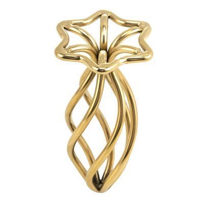 Металева анальна пробка LOCKINK SEVANDA Hollow Spiral Golden, S, золотиста, діаметр 2,6 см SX0882 фото