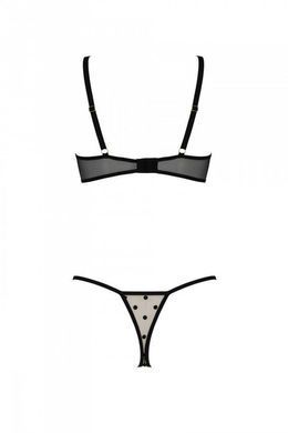 Еротичний комплект Passion MARINA SET WITH OPEN BRA, S/M, beige, відкриті чашки SO9733 фото