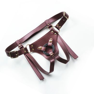 Трусики для страпона Strap-On-Me Harness Generous Blue, One Size, штучна шкіра, регульовані ремені, змінні кріплення для дилдо SX0673 фото