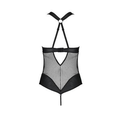 Сітчастий боді з халтером Passion Amanda Body XXL/XXXL, black SO5317 фото