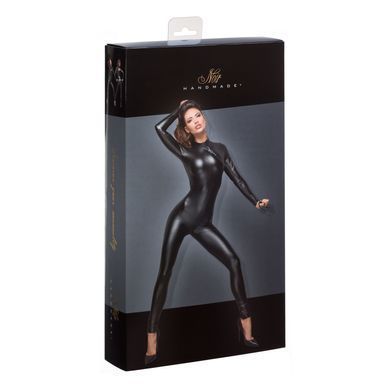 Комбінезон Noir Handmade F162 Powerwetlook overall with leash and two-way zipper, XXL, мокрий ефект SX0045 фото