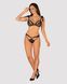 Напівпрозорий еротичний комплект Obsessive Obsessivia 2-pcs set black S/M, бюстгальтер та трусики SO7297 фото 3