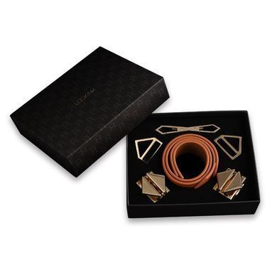 Фіксатори для рук та ніг LOCKINK Wristcuffs/Anklecuffs, коричневі, натуральна шкіра SX0836 фото
