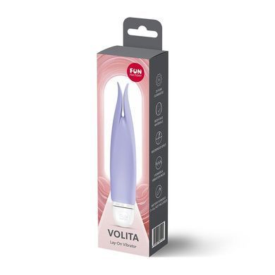 Вібратор з пелюстками Fun Factory VOLITA purple, компактний, дуже тихий, на батарейках SX3687 фото