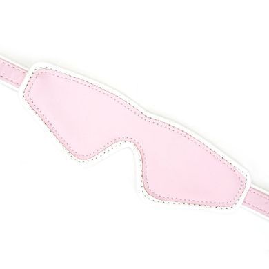 Шкіряна маска на очі Liebe Seele White & Pink Fairy Goat Leather Blindfold SX2824 фото