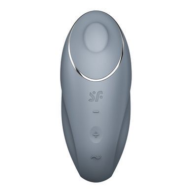 Вібростимулятор-пульсатор Satisfyer Tap & Climax 1 Bluegrey, ефект постукування пальцем, 2 мотори SX0568 фото