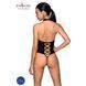 Боді з еко-шкіри з імітацією шнурівки та відкритим доступом Passion NANCY BODY L/XL, black SO5370 фото 2