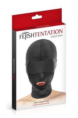 Капюшон для БДСМ з відкритим ротом Fetish Tentation Open Mouth Hood SO3756 фото