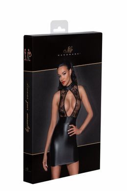 Сукня Noir Handmade F241 Short dress with powerwetlook skirt and tulle top, M SX0146 фото