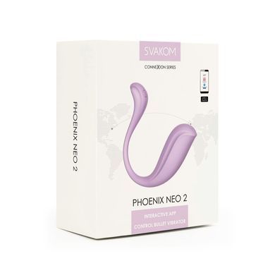 Інтерактивне віброяйце Svakom Phoenix Neo 2 Pastel Lilac, оновлена модель SX0728 фото
