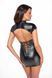 Сукня Noir Handmade F309 Fantasy, 3XL, black, міні, під латекс, короткий рукав, шнурівка ззаду SX0296 фото 3