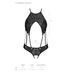 Боді з відкритим доступом Passion TASMINA BODY L/XL black, екошкіра, шнурівки, ажурні мережива SO8488 фото 5