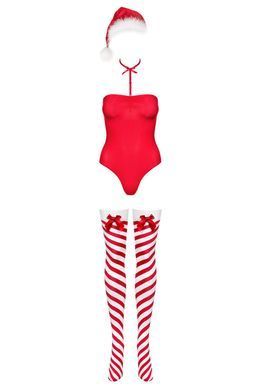Боді Obsessive Kissmas teddy red S/M SX1152 фото
