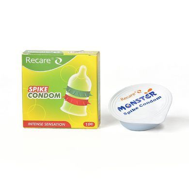 Насадка на член Recare Spike Condom Green (презерватив з рядами шипів) SX3357 фото