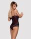 Сітчасте боді на кісточках Obsessive Amanta teddy XXL, чорне, з доступом SO7200 фото 2