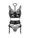 Комплект Obsessive Premisis Black 3-pcs crotchless set L/XL SX3115 фото 3
