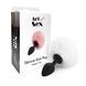 Силіконова анальна пробка М Art of Sex - Silicone Butt plug Rabbit Tail White, діаметр 3,5 см SO6695 фото 3