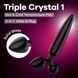 Тристоронній скляний дилдо Satisfyer Triple Crystal 1 Black SX3553 фото 6