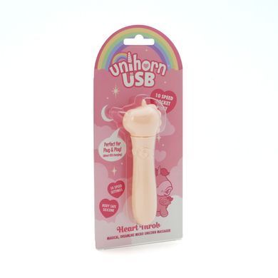 Вібратор-єдиноріжка Unihorn USB Bullet &ndash; Heart Throb, віброкуля, USB-зарядка, 10 режимів SX2866 фото