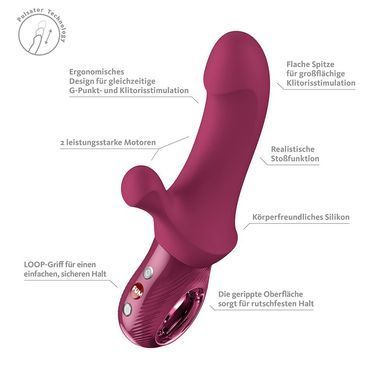 Пульсатор Fun Factory Bi Stronic Curve Wine Red SX4314 фото