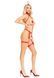 Портупея з чокером і гартери Leg Avenue 2PC Vegan Leather Nurse Harness Teddy and Headband Red S SX1716 фото 9