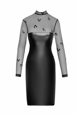 Сукня Noir Handmade F310 Sublime, L, black, міді, мокрий ефект, верх &mdash; сітка, довгий рукав SX0299 фото