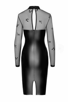 Сукня Noir Handmade F310 Sublime, L, black, міді, мокрий ефект, верх &mdash; сітка, довгий рукав SX0299 фото