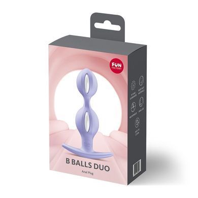 Анальні кульки Fun Factory B BALLS DUO Purple, ефект вібрації, діаметр 3,2 та 3,6 см SX3691 фото