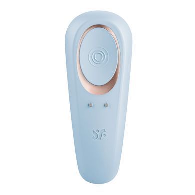 Вібратор для пар Satisfyer Double Classic Light Blue з одним моторчиком SX3654 фото