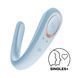 Вібратор для пар Satisfyer Double Classic Light Blue з одним моторчиком SX3654 фото 1