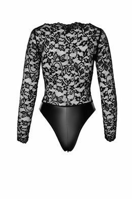 Боді Noir Handmade F296 Psyche, M, мереживо, довгий рукав, низ під латекс, з доступом SX0214 фото