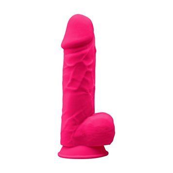 Фалоімітатор SilexD Norman Pink (MODEL 4 size 8.5in), двошаровий, силікон + Silexpan, діаметр 5 см SO9923 фото