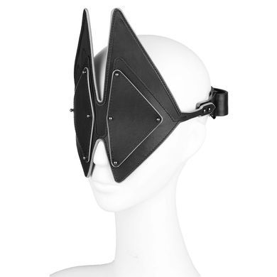 Маска на очі LOCKINK Vixen Blindfold, чорна, натуральна шкіра, регульований обсяг SX0855 фото