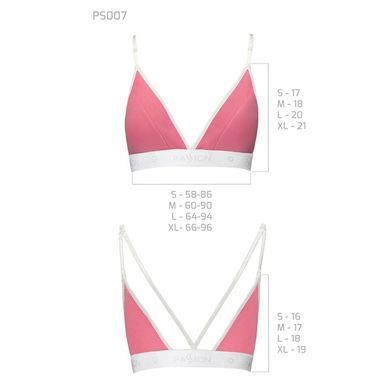 Спортивний топ з подвійними бретелями Passion PS007 TOP M, pink SO4272 фото