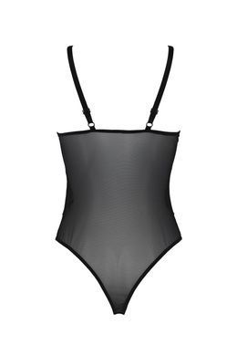 Боді Passion KERRIA BODY black, S/M, з високими вирізами та верхом балконет SX0486 фото