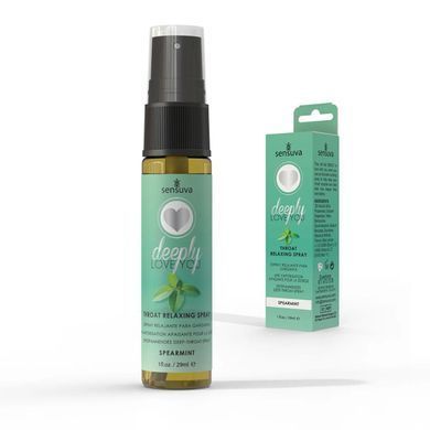 Спрей для мінету Sensuva Deeply Love You Spearmint (29 мл), для глибокого мінету SO7832 фото