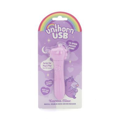 Вібратор-єдиноріжка Unihorn USB Bullet &ndash; Karma Lilac, віброкуля, USB-зарядка, 10 режимів SX2868 фото