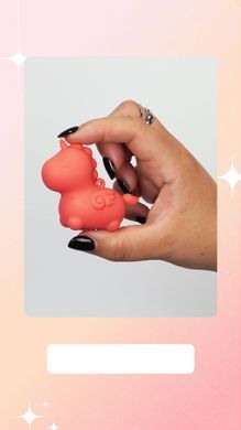 Вібратор-мінієдиноріжка Unihorn Mini &ndash; Peachy Pony, брелок з вібрацією, 10 режимів SX2869 фото
