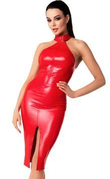 Сукня Noir Handmade F354 Red powerwetlook dress - M SX2105 фото