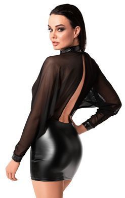 Сукня Noir Handmade F348 Powerwetlook and tulle dress - 5XL SX2096 фото