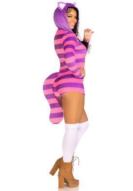 Комбінезон-костюм кішечки Leg Avenue Comfy Cheshire XS, з капюшоном SO9224 фото