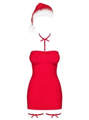 Сорочка Obsessive Kissmas chemise red S/M SX1156 фото