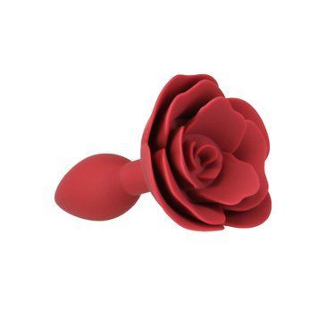 Силіконова анальна пробка Lux Active с розой - Red Rose Silicone Anal Plug SX3924 фото