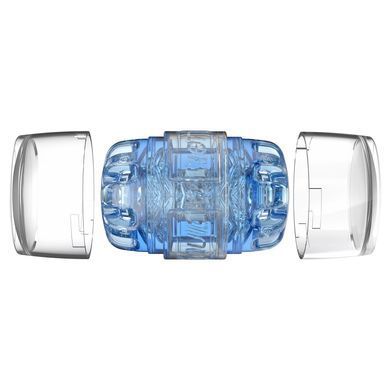 Мастурбатор Fleshlight Quickshot Turbo Blue Ice, компактний, наскрізний, підійде для пар та мінету SX0678 фото